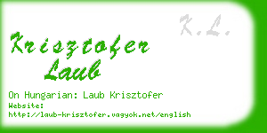 krisztofer laub business card